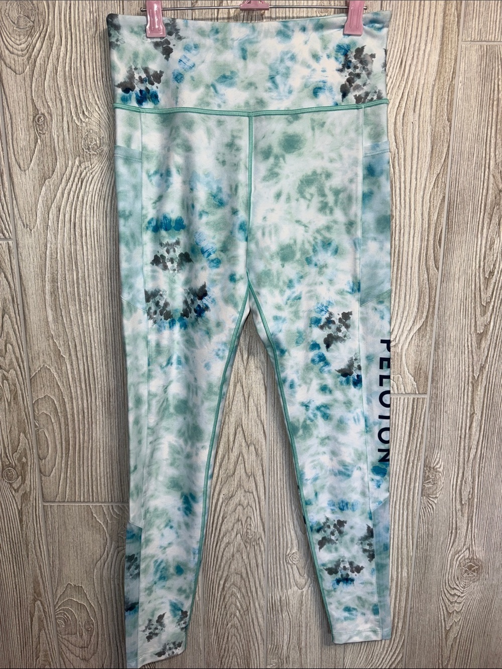 Peloton Mint & Aqua Tie-Dye Performance Leggings